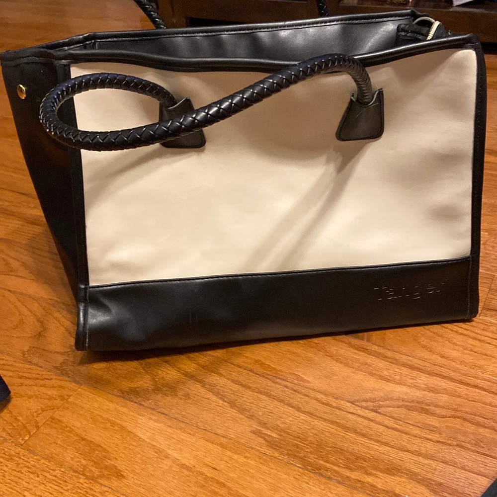Business tote cream and white